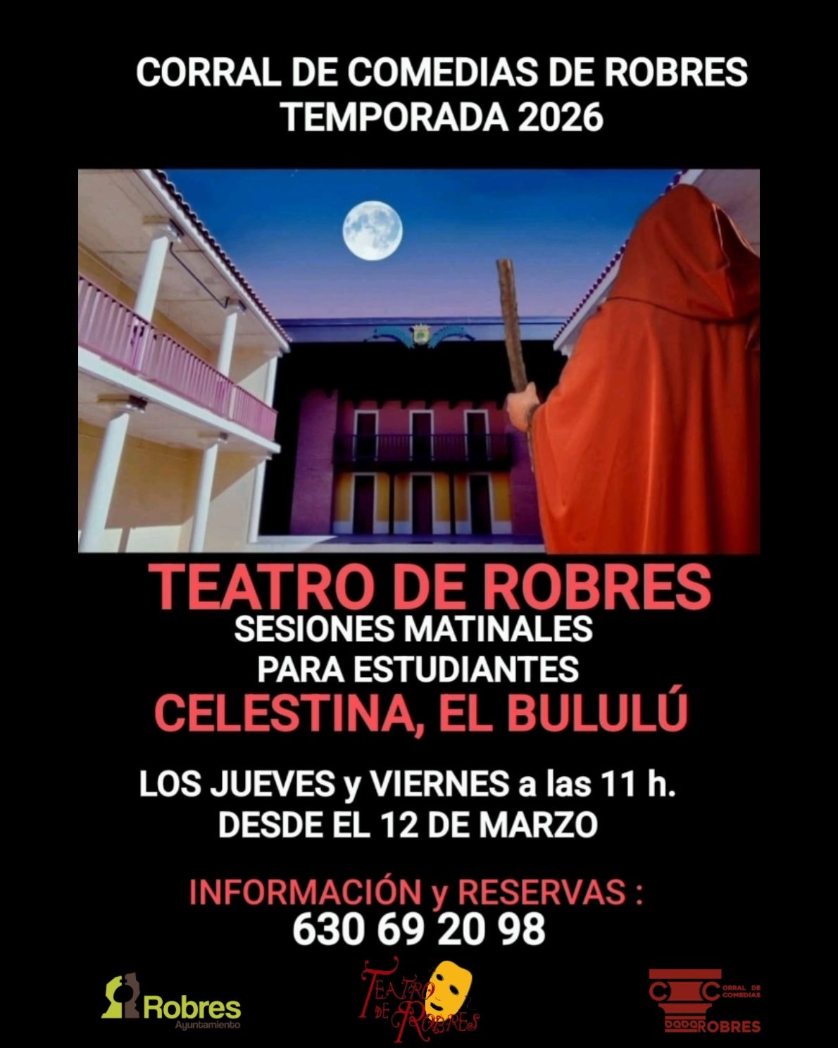 Teatro de Comedias de Robres- Sesiones para estudiantes